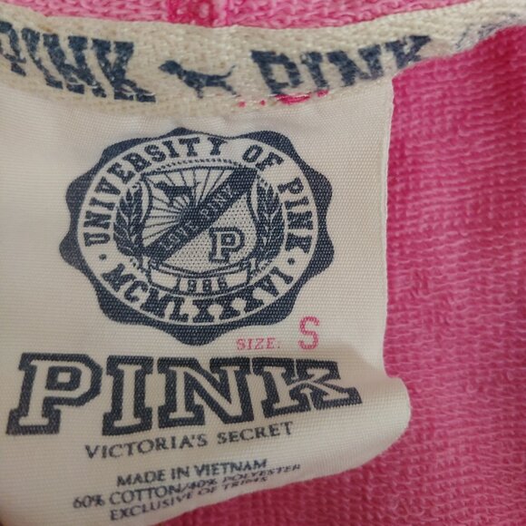 VINTAGE Y2K Pink by Victoria's Secret pink zip-up hoodie size Small - Picture 5 of 10